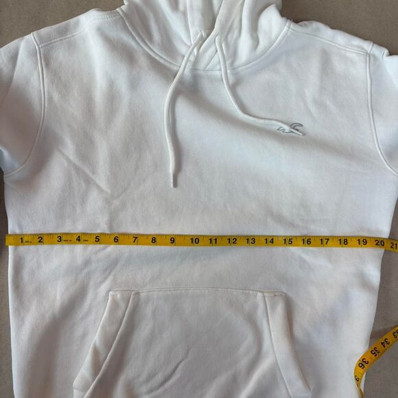 Hollister-co Men's White Hoodie - Picture 5 of 7